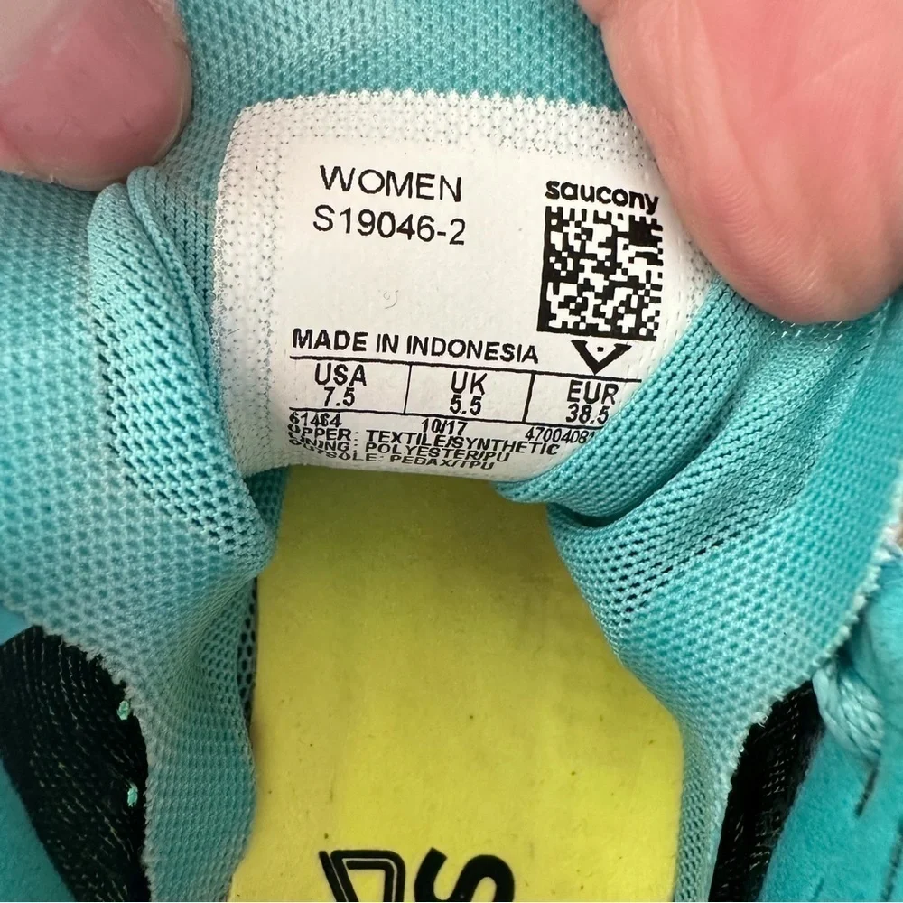 Saucony Neon Blue Yellow Endorphin 2 Track Shoes sz 7.5